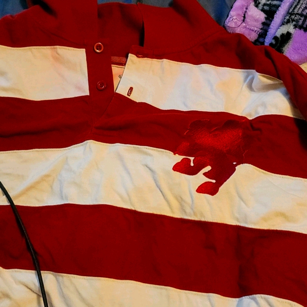 Striped polo shirt